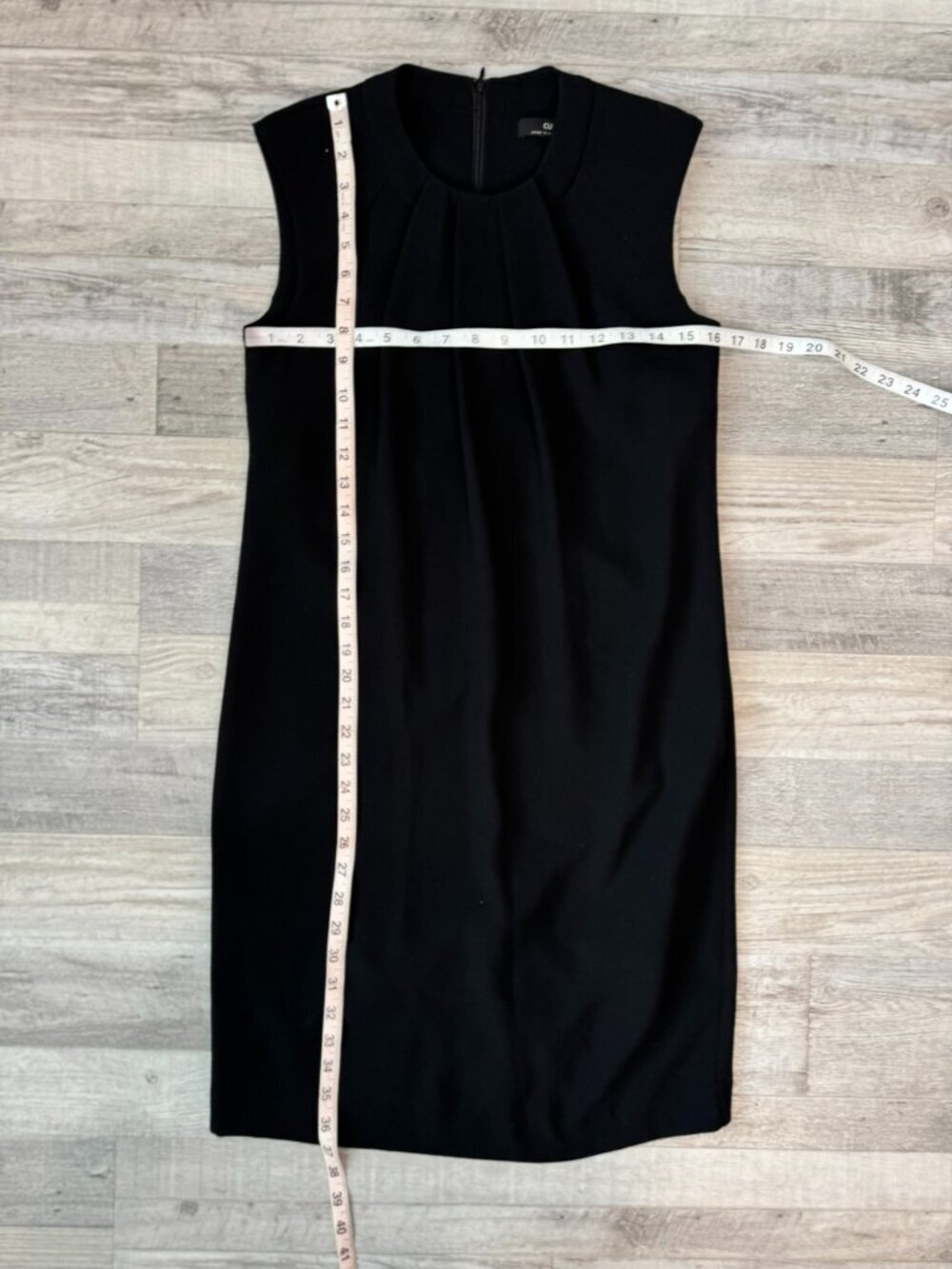 Cue Black Cap Sleeve Sheath Dress Size 8 Made In Australia R12 - Picture 4 of 5